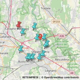 Mappa Via Tobler, 21058 Solbiate Olona VA, Italia (3.62692)