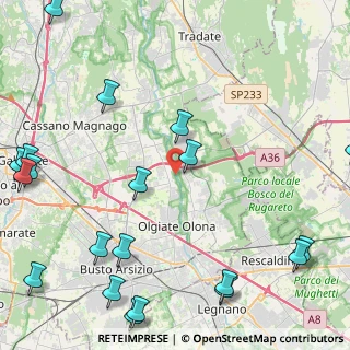 Mappa Via Tobler, 21058 Solbiate Olona VA, Italia (6.494)