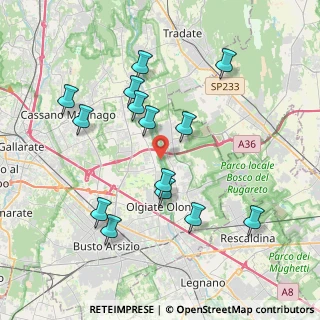 Mappa Via Tobler, 21058 Solbiate Olona VA, Italia (3.88143)