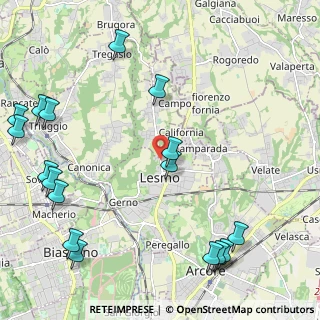 Mappa Via Augusto Messa, 20855 Lesmo MB, Italia (2.955)