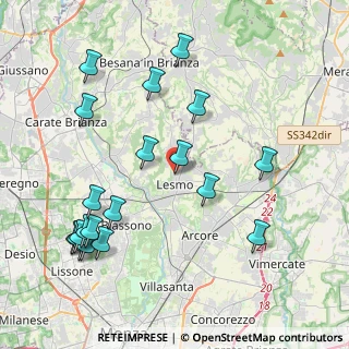 Mappa Via Augusto Messa, 20855 Lesmo MB, Italia (4.7185)