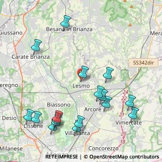 Mappa Via Augusto Messa, 20855 Lesmo MB, Italia (5.06941)