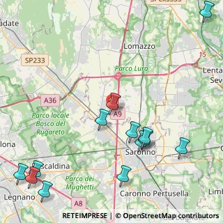 Mappa Via Gaetano Donizetti, 22078 Turate CO, Italia (5.62231)