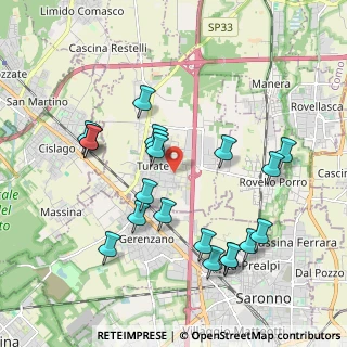 Mappa Via Gaetano Donizetti, 22078 Turate CO, Italia (1.9985)