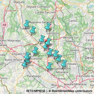 Mappa Via Gaetano Donizetti, 22078 Turate CO, Italia (6.85625)