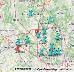 Mappa Via Gaetano Donizetti, 22078 Turate CO, Italia (7.74143)