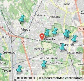 Mappa Via Villafranca, 20821 Meda MB, Italia (2.61091)