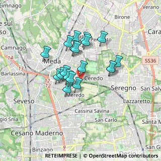 Mappa Via Villafranca, 20821 Meda MB, Italia (1.36526)