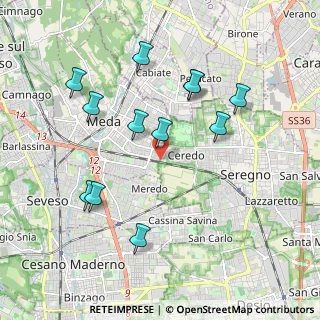 Mappa Via Villafranca, 20821 Meda MB, Italia (1.94583)
