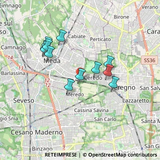 Mappa Via Villafranca, 20821 Meda MB, Italia (1.68917)