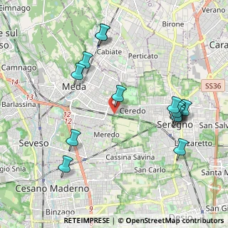 Mappa Via Villafranca, 20821 Meda MB, Italia (2.22867)