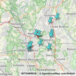 Mappa Via Villafranca, 20821 Meda MB, Italia (2.90455)