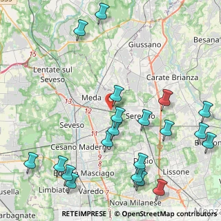 Mappa Via Villafranca, 20821 Meda MB, Italia (5.4595)