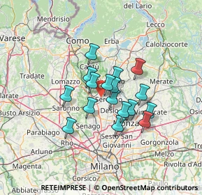 Mappa Via Villafranca, 20821 Meda MB, Italia (9.35)