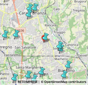 Mappa Via Trieste, 20847 Albiate MB, Italia (3.10824)