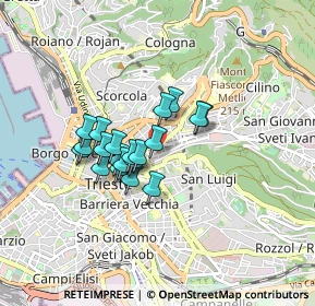 Mappa Via Ireneo della Croce, 34126 Trieste TS, Italia (0.608)