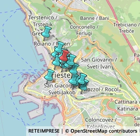 Mappa Via Ireneo della Croce, 34126 Trieste TS, Italia (0.93824)