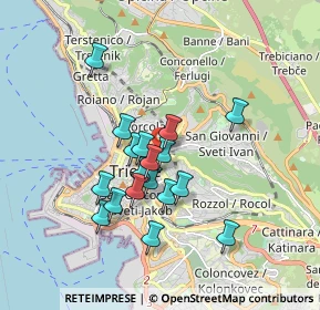Mappa Via Ireneo della Croce, 34126 Trieste TS, Italia (1.45667)