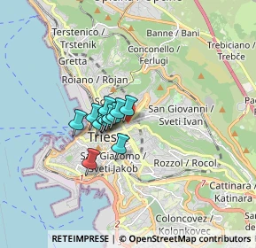 Mappa Via Ireneo della Croce, 34126 Trieste TS, Italia (0.95583)