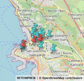 Mappa Via Ireneo della Croce, 34126 Trieste TS, Italia (1.01867)