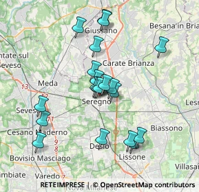 Mappa Via Gioacchino Rossini, 20831 Seregno MB, Italia (3.2425)