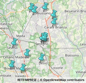 Mappa Via Gioacchino Rossini, 20831 Seregno MB, Italia (3.82)