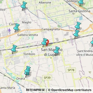 Mappa Via Torino, 35018 San Martino di Lupari PD, Italia (3.25615)