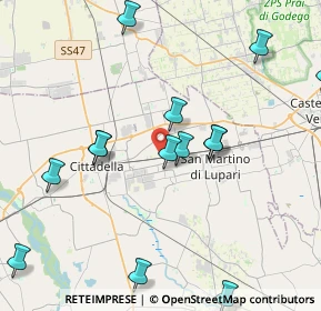 Mappa Via Montello, 35019 Tombolo PD, Italia (5.8875)