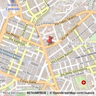 Mappa Via del Coroneo,  6, 34133 Trieste, Trieste (Friuli-Venezia Giulia)