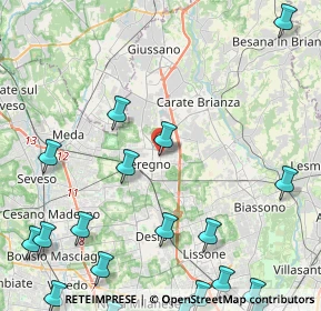 Mappa Viale Circonvallazione, 20841 Seregno MB, Italia (6.6825)