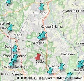 Mappa Viale Circonvallazione, 20841 Seregno MB, Italia (6.8935)