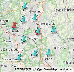 Mappa Via Guido Gozzano, 20831 Seregno MB, Italia (4.19364)