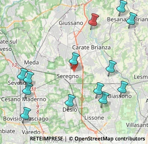 Mappa Via Guido Gozzano, 20831 Seregno MB, Italia (5.05923)