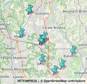 Mappa Via Guido Gozzano, 20831 Seregno MB, Italia (3.58)