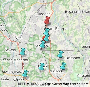 Mappa Via Guido Gozzano, 20831 Seregno MB, Italia (3.88455)