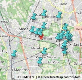 Mappa Via Meredo, 20831 Seveso MB, Italia (1.9025)