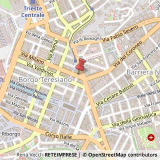 Mappa Via Milano, 37, 34122 Trieste, Trieste (Friuli-Venezia Giulia)