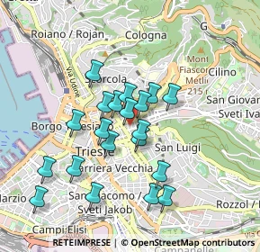 Mappa Via Raffaele Zovenzoni, 34126 Trieste TS, Italia (0.7815)