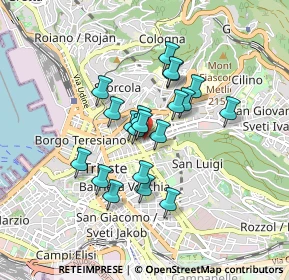 Mappa Via Raffaele Zovenzoni, 34126 Trieste TS, Italia (0.656)