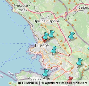 Mappa Via Enea Silvio Piccolomini, 34126 Trieste TS, Italia (5.88833)