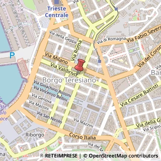 Mappa Via Valdirivo, 17, 34132 Trieste, Trieste (Friuli-Venezia Giulia)