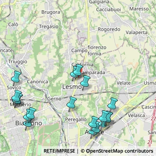 Mappa Via Silvio Pellico, 20855 Lesmo MB, Italia (2.86211)