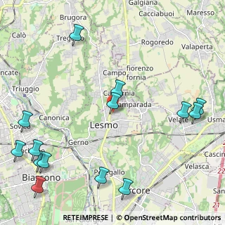 Mappa Via Silvio Pellico, 20855 Lesmo MB, Italia (2.97571)