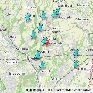 Mappa Via Silvio Pellico, 20855 Lesmo MB, Italia (2.12583)