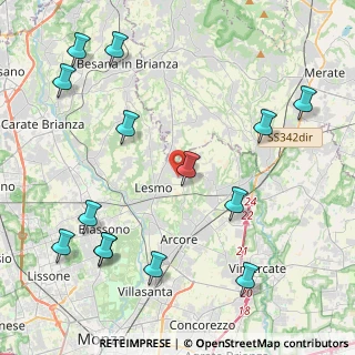 Mappa Via Pusiano, 20855 Lesmo MB, Italia (5.285)