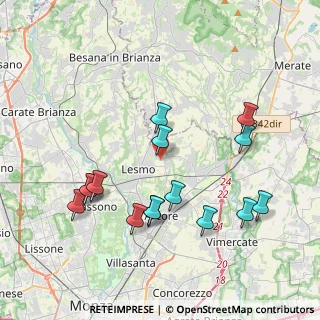 Mappa Via Pusiano, 20855 Lesmo MB, Italia (4.06667)