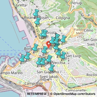 Mappa Via S. Francesco, 34133 Trieste TS, Italia (0.715)
