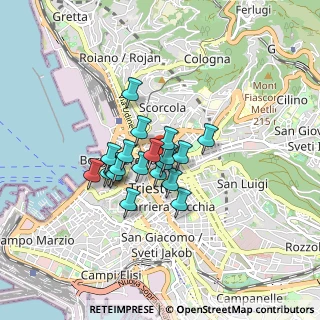 Mappa Via S. Francesco, 34133 Trieste TS, Italia (0.5615)