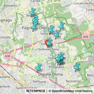 Mappa Via del Maino, 21058 Solbiate Olona VA, Italia (1.94333)