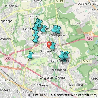 Mappa Via del Maino, 21058 Solbiate Olona VA, Italia (1.58333)